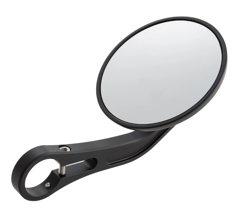 Stuurkapspiegel voor Vespa, links of rechts, rond, matzwart