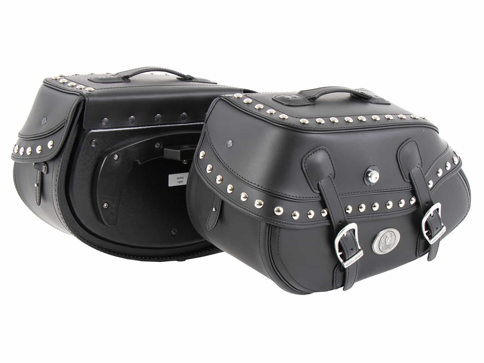 Zadeltassenset Buffalo Big Custom zwart voor C-Bow bagagedrager Hepco & Becker