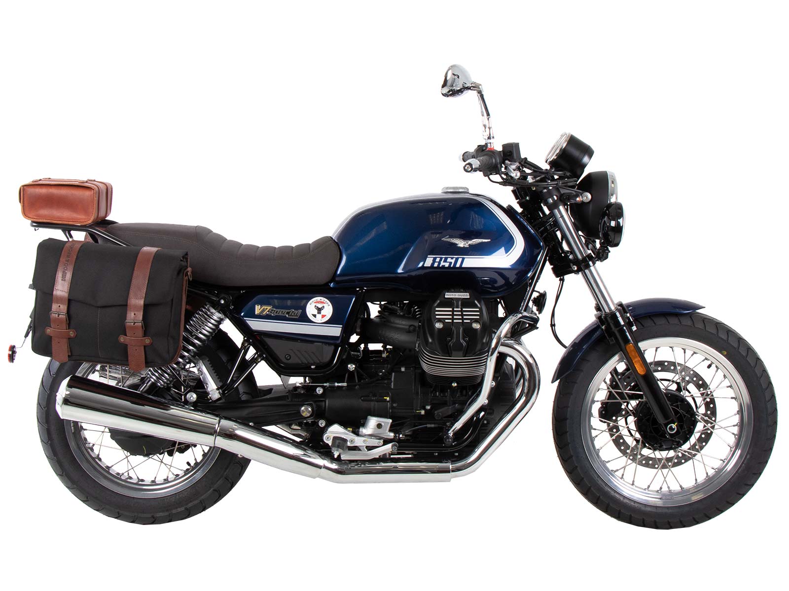 C-Bow zijdrager chroom voor Moto Guzzi V7 850 Special/Stone/Centenario (21-24) Hepco & Becker