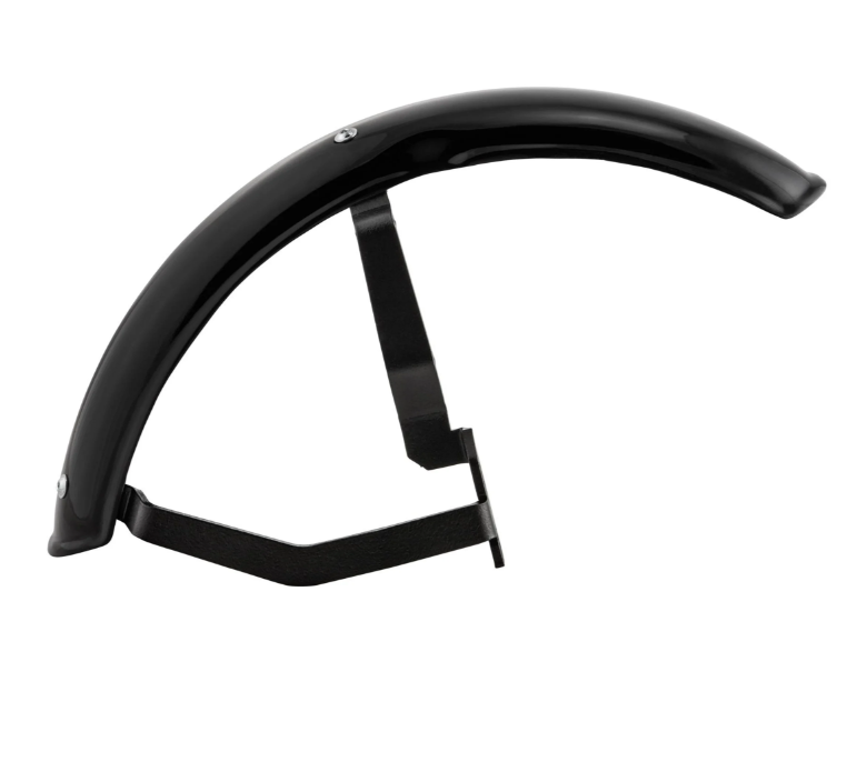 Spatbord 2.0 Garelli EVO II voor Vespa PX 80-200ccm, GFK zwart, beugel zwart
