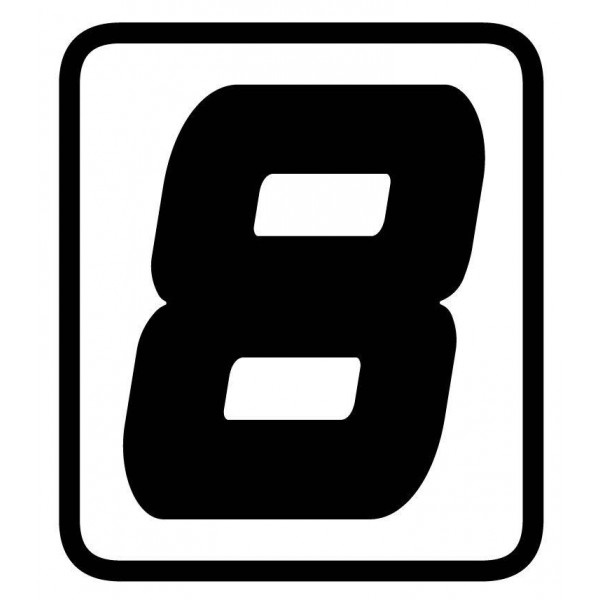 Startnummersticker voor nummerbord