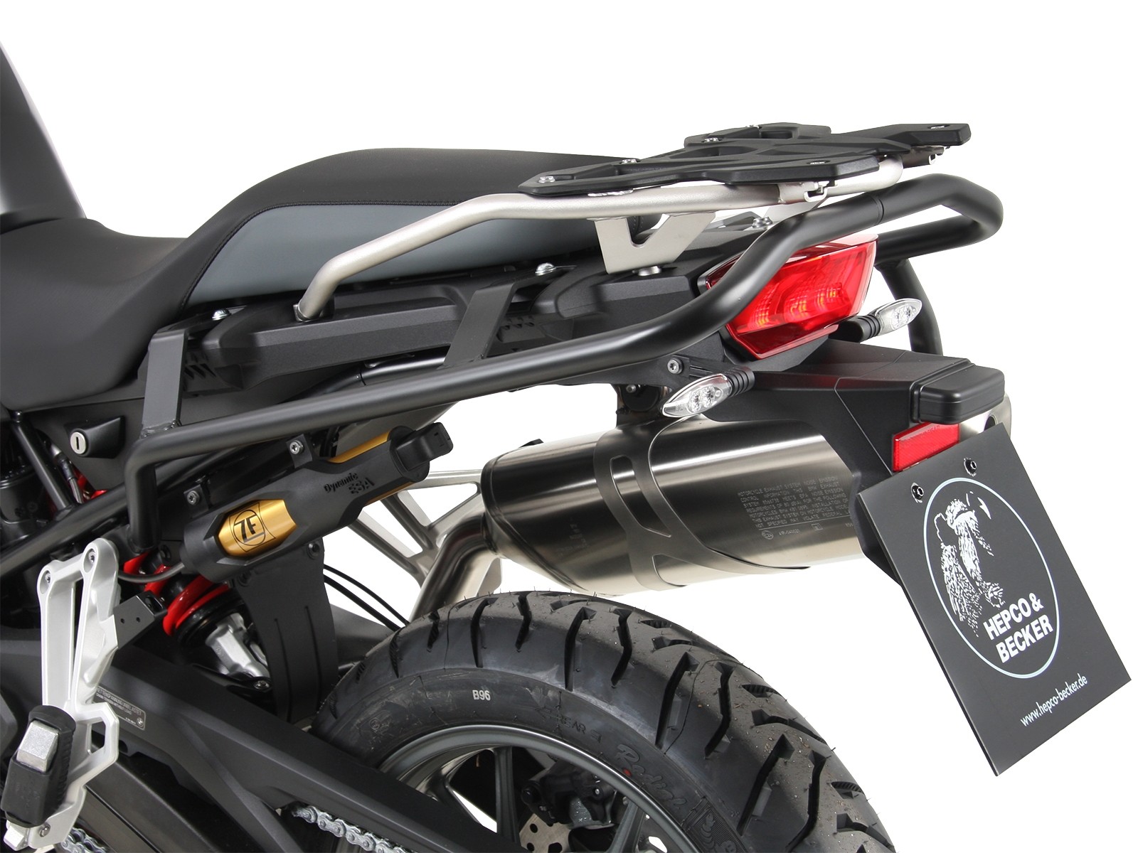 Achterbumper zwart voor BMW F 850 GS (Bj.18-) Hepco & Becker