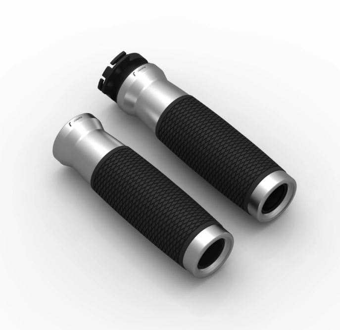 Handvatten RIZOMA Urlo RS Ø 22/24 mm L 128 mm voor Vespa GTS/GTS Super/GTV, zilver geanodiseerd
