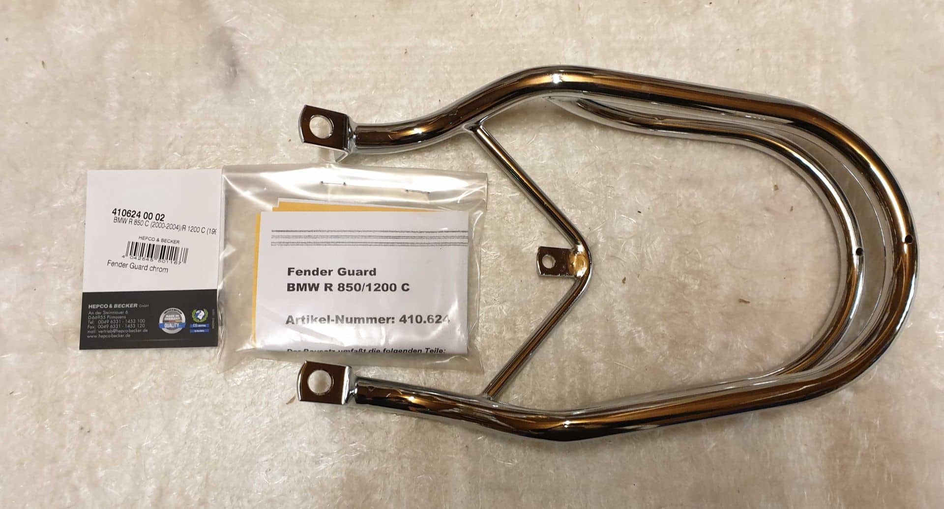 Spatbordbeschermer chroom voor BMW R 850 C (00-04)/R 1200 C (97-04) Hepco & Becker
