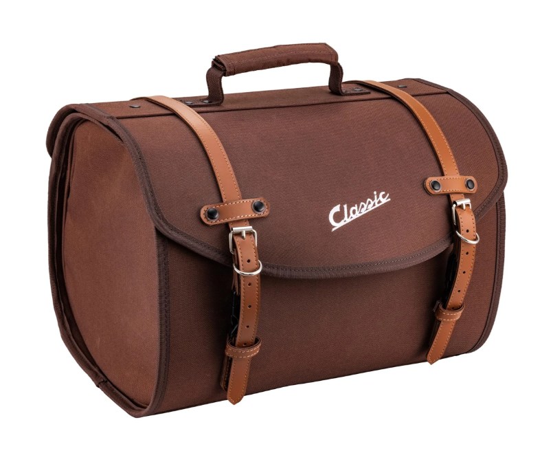 Classic" tas groot voor Vespa, nylon, tabak bruin