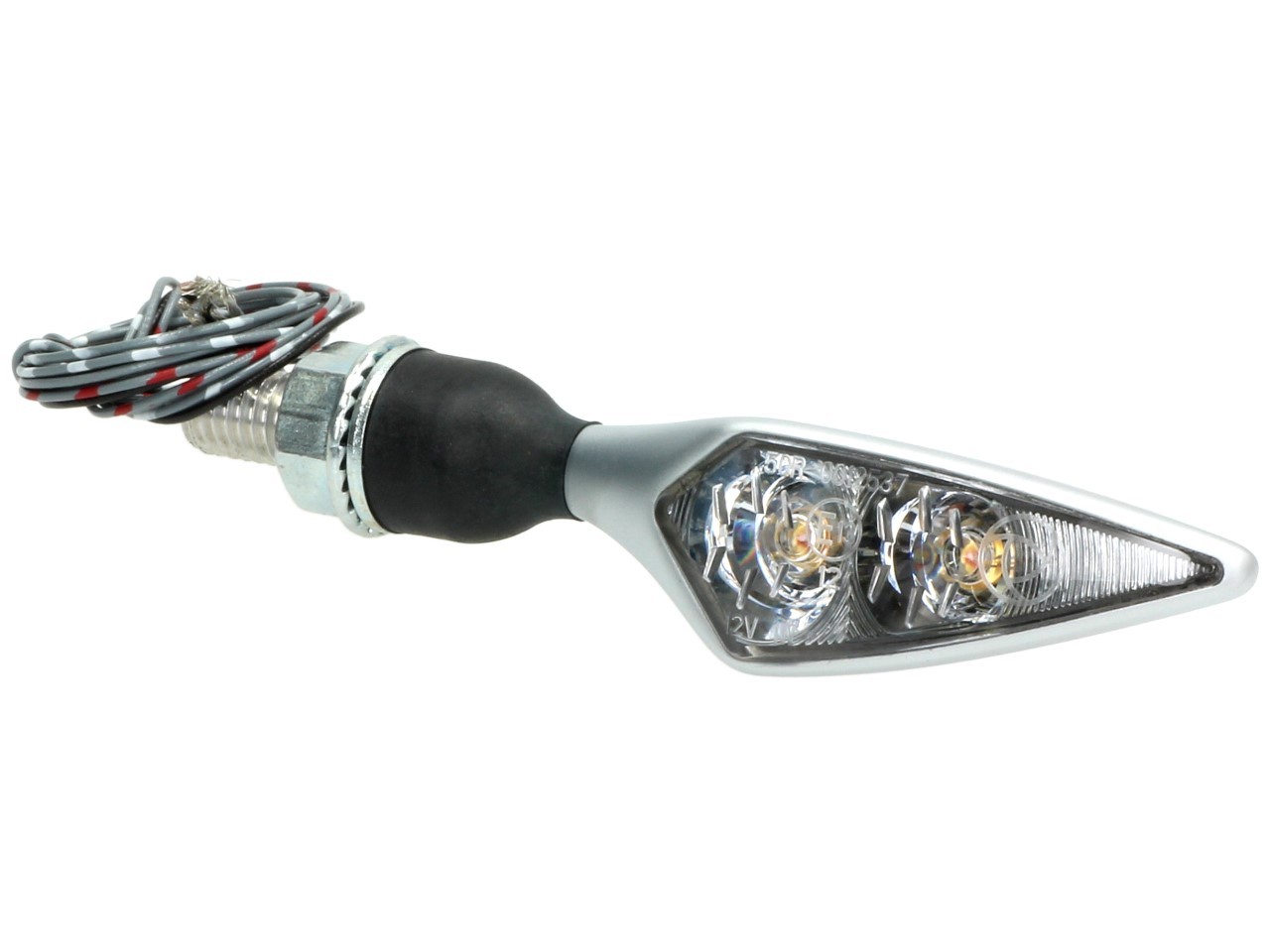 Kellermann knipperlicht, achter- en remlicht, Rhombus DF, staal, LED, HR, 12 V, mat chroom, M8x20