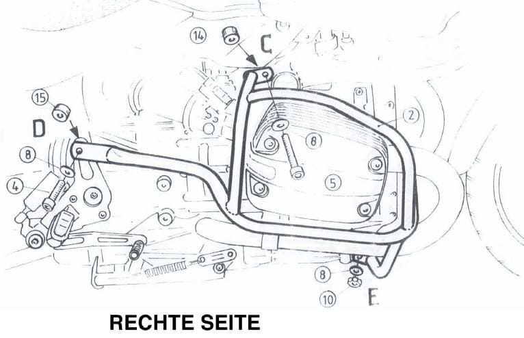 Chroom motorbeschermer voor BMW R 850 R (03-06)/R 1150 R (00-06) Hepco & Becker