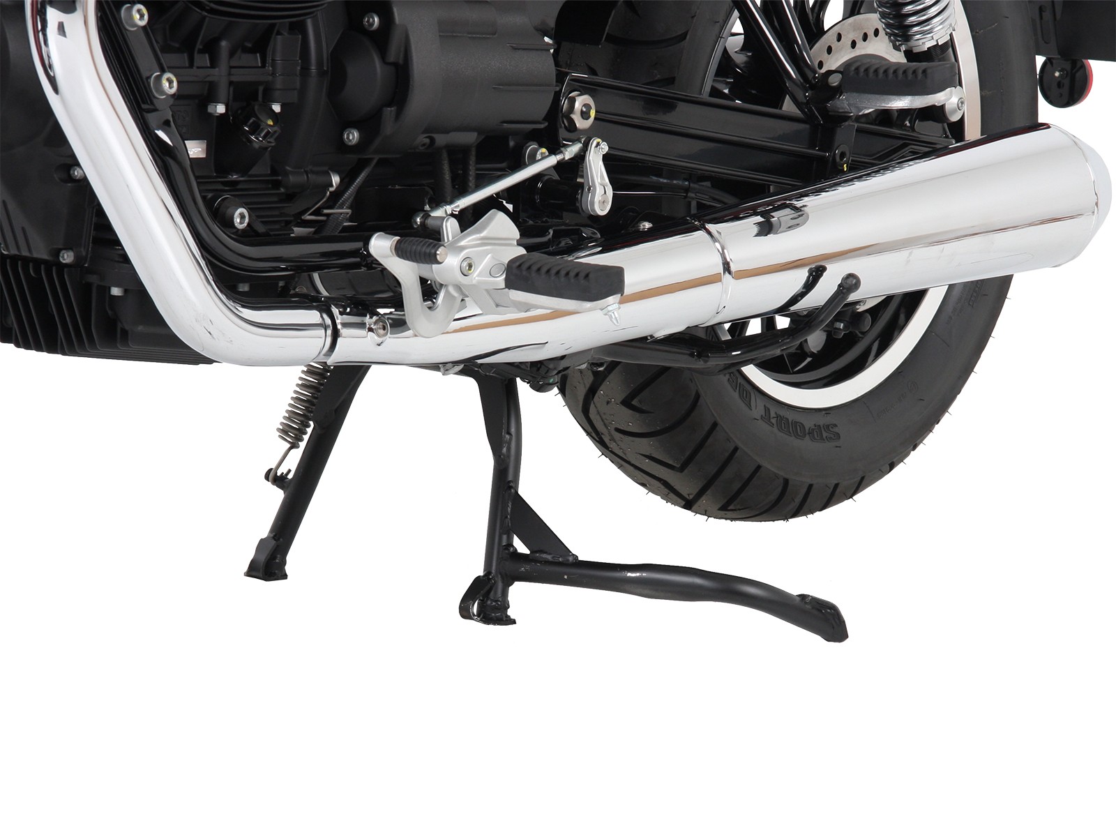 Hoofdstandaard zwart voor V 9 Bobber  / Bobber Sport  Hepco & Becker