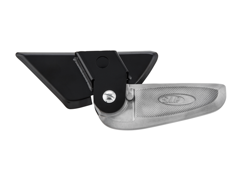 Voetsteunen rechts en links voor Vespa LX /LXV /S 50-150cc, zwart/zilver
