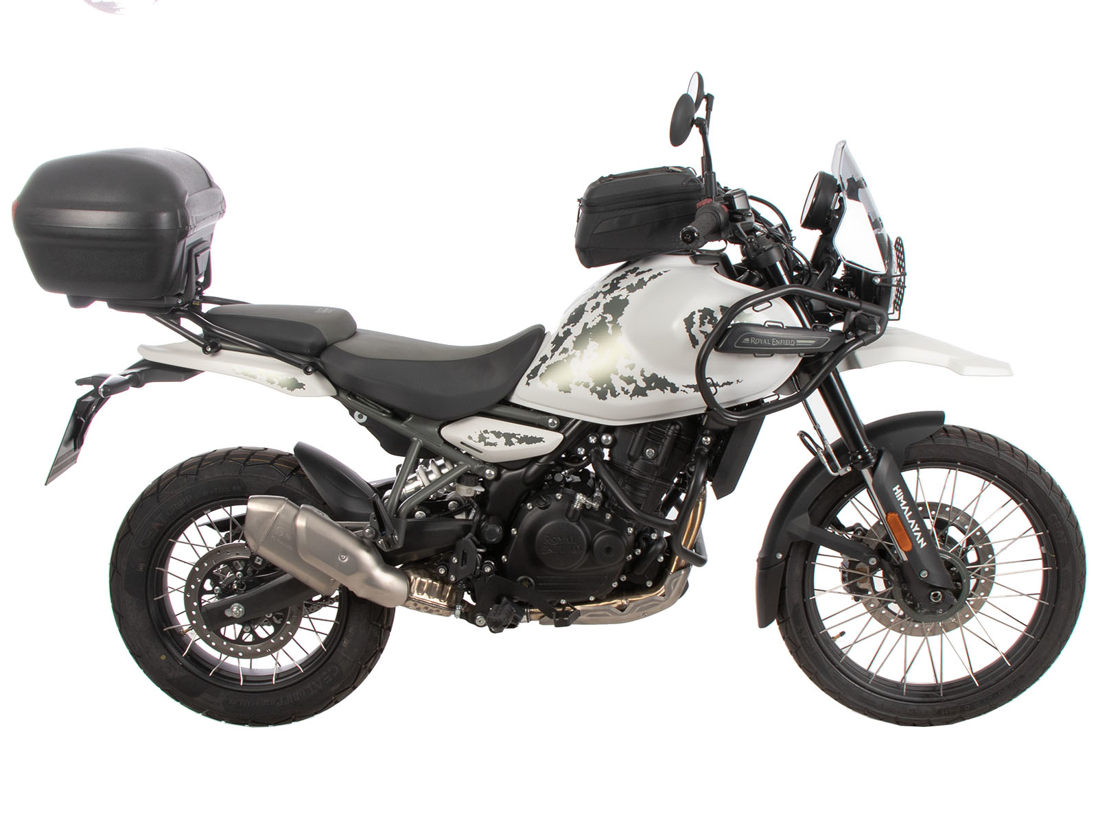 Alurack topkofferdrager zwart op origineel bagagerek voor Royal Enfield Himalayan 450 (24-)