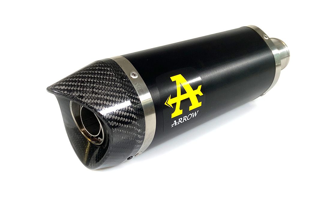 ARROW uitlaat DARK THUNDER aluminium met carbon eindkap voor Yamaha MT-07 (21-)