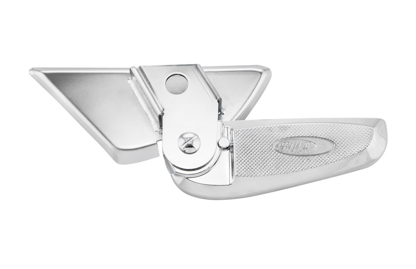 Voetsteunen rechts en links voor Vespa LX /LXV /S 50-150ccm, chroom/chroom