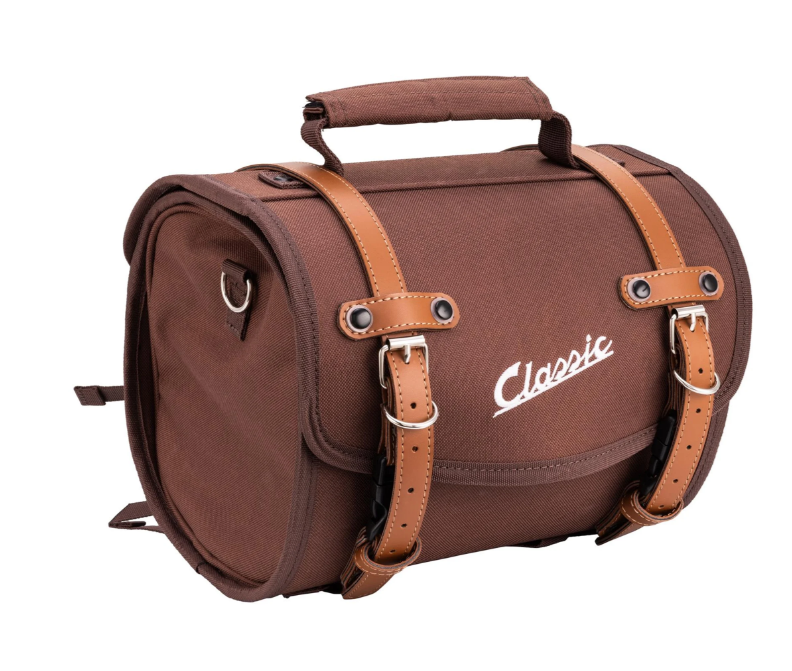 Classic" tas klein voor Vespa, nylon, tabak bruin