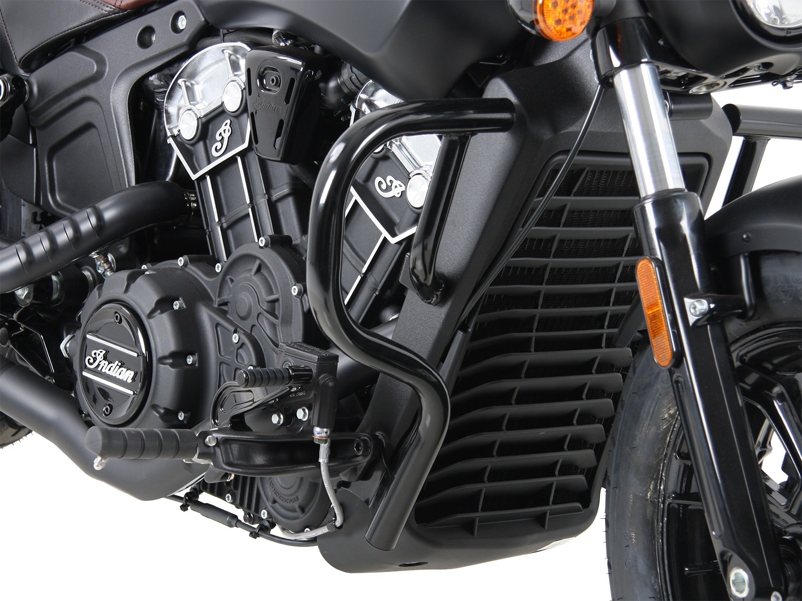 Motorbeschermer zwart voor Indian Scout Bobber (2017-)