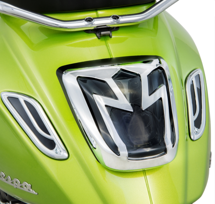 Richtingaanwijzerrooster rechts/links, achteraan voor Vespa Primavera/Sprint 50-150cc 2T/4T AC, chroom