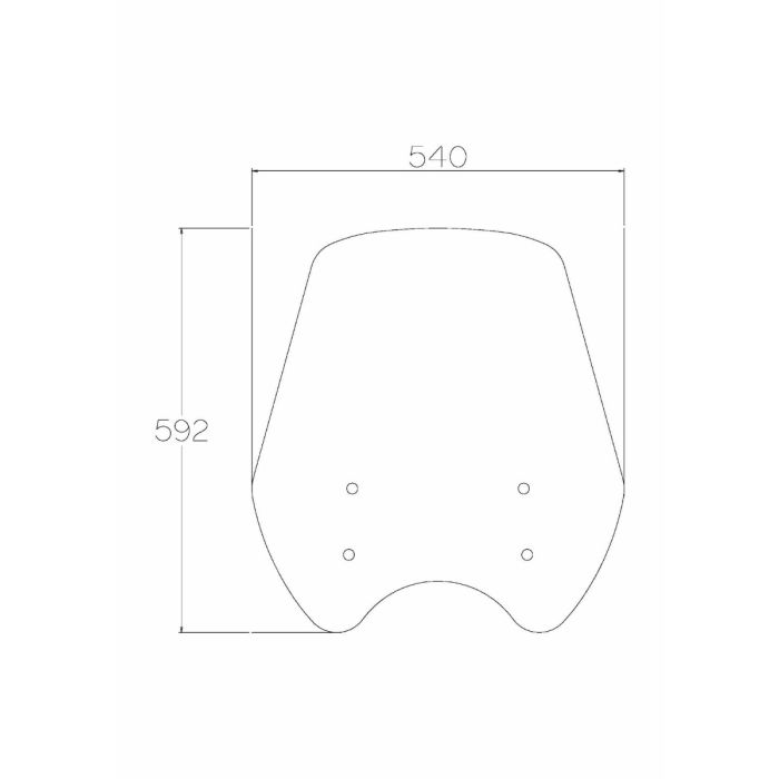 Hoog windscherm blank voor Moto Guzzi V7 850 Special (21-24)