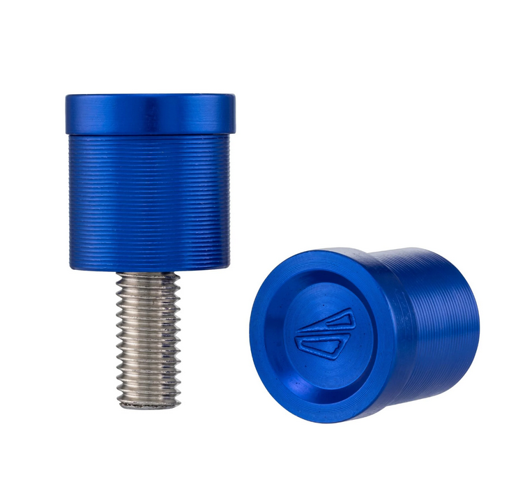Spiegelgatdeksel links & rechts FABRICA voor Vespa, blauw geanodiseerd