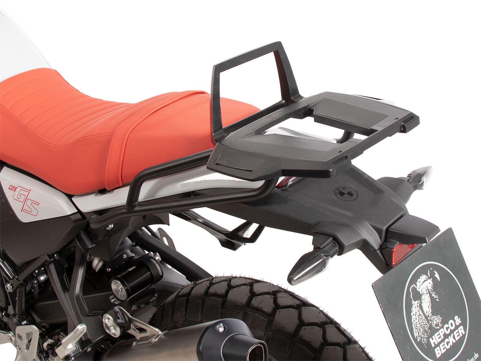 Alurack topkofferdrager zwart voor BMW R 1250 RS (19-) Hepco & Becker