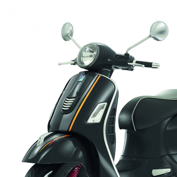 Originele Vespa GTS Super Sticker Set Sport antraciet / oranje