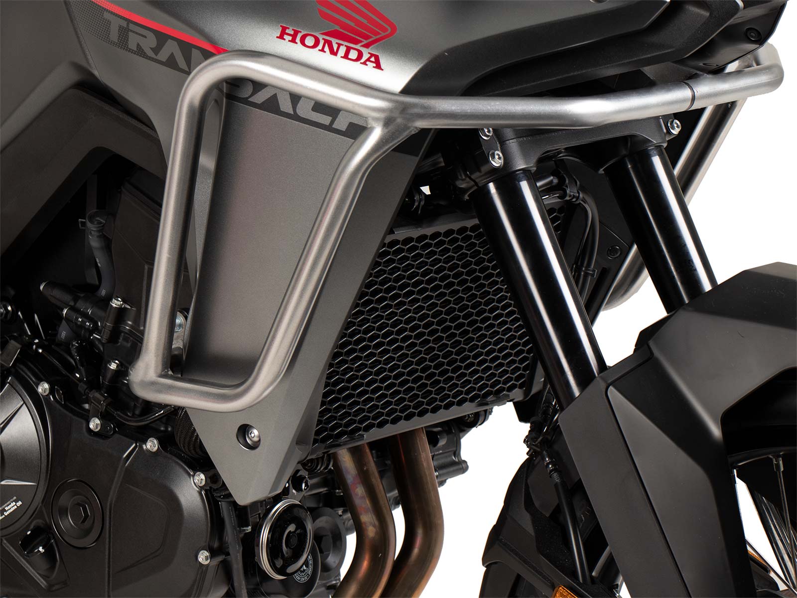 Zilveren tankbeschermer voor Honda XL 750 Transalp (25- ) Hepco & Becker