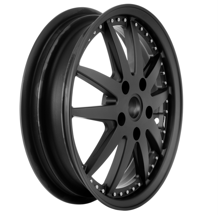 Velg sport voor/achter 12" voor Vespa GTS/GTS Super/GTV/GT/946 125-300ccm, zwart mat