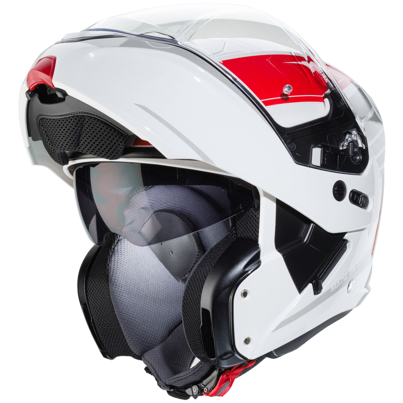 Caberg Helm Horus Tribute, wit/rood-groen