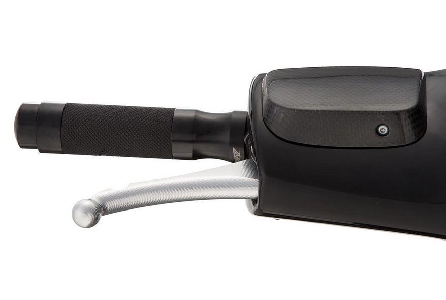 Sport remhendelset ZELIONI Shorty 3D voor Vespa, rechts en links, zilver geanodiseerd