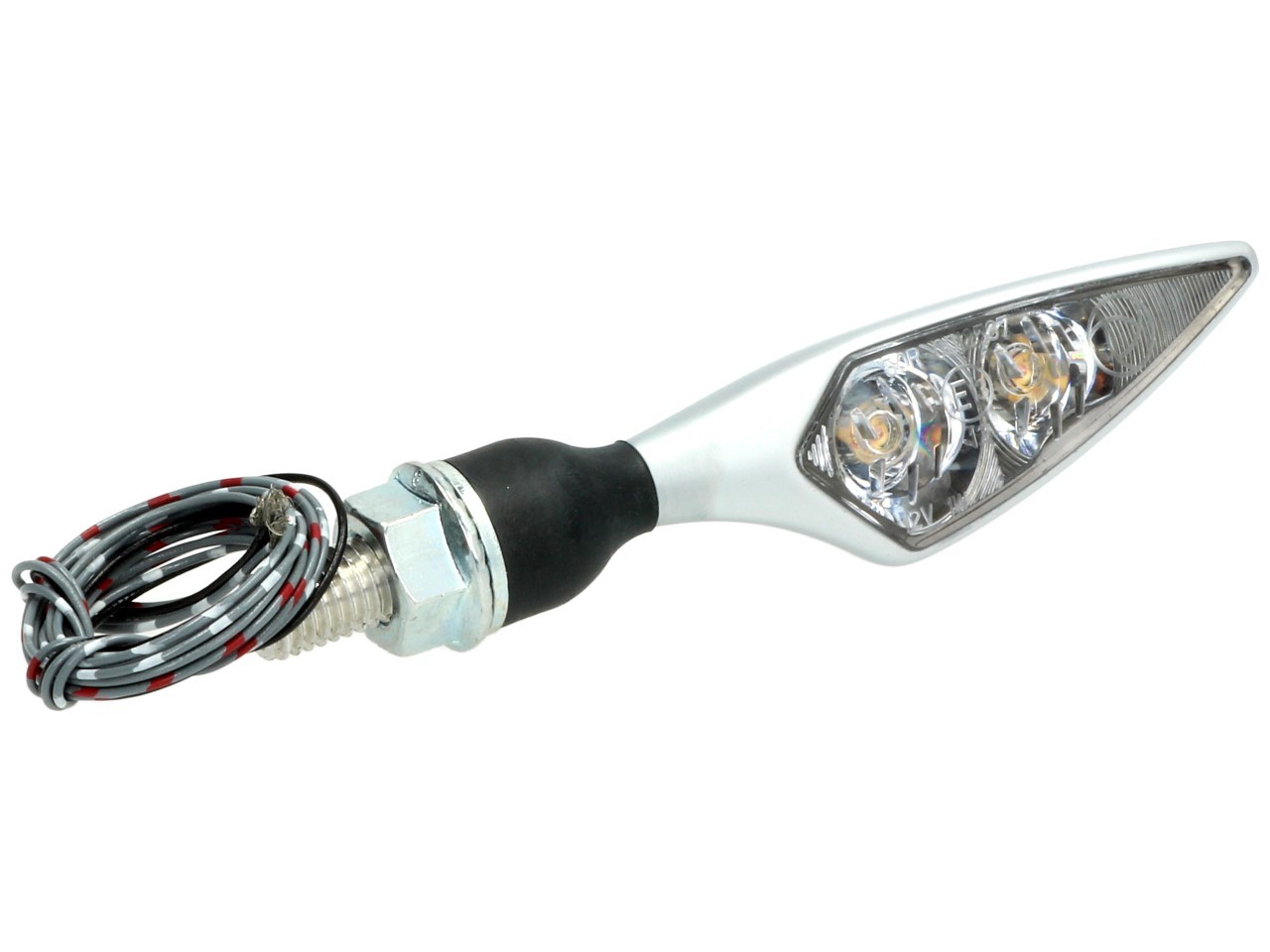 Kellermann knipperlicht, achter- en remlicht, Rhombus DF, staal, LED, HR, 12 V, mat chroom, M8x20