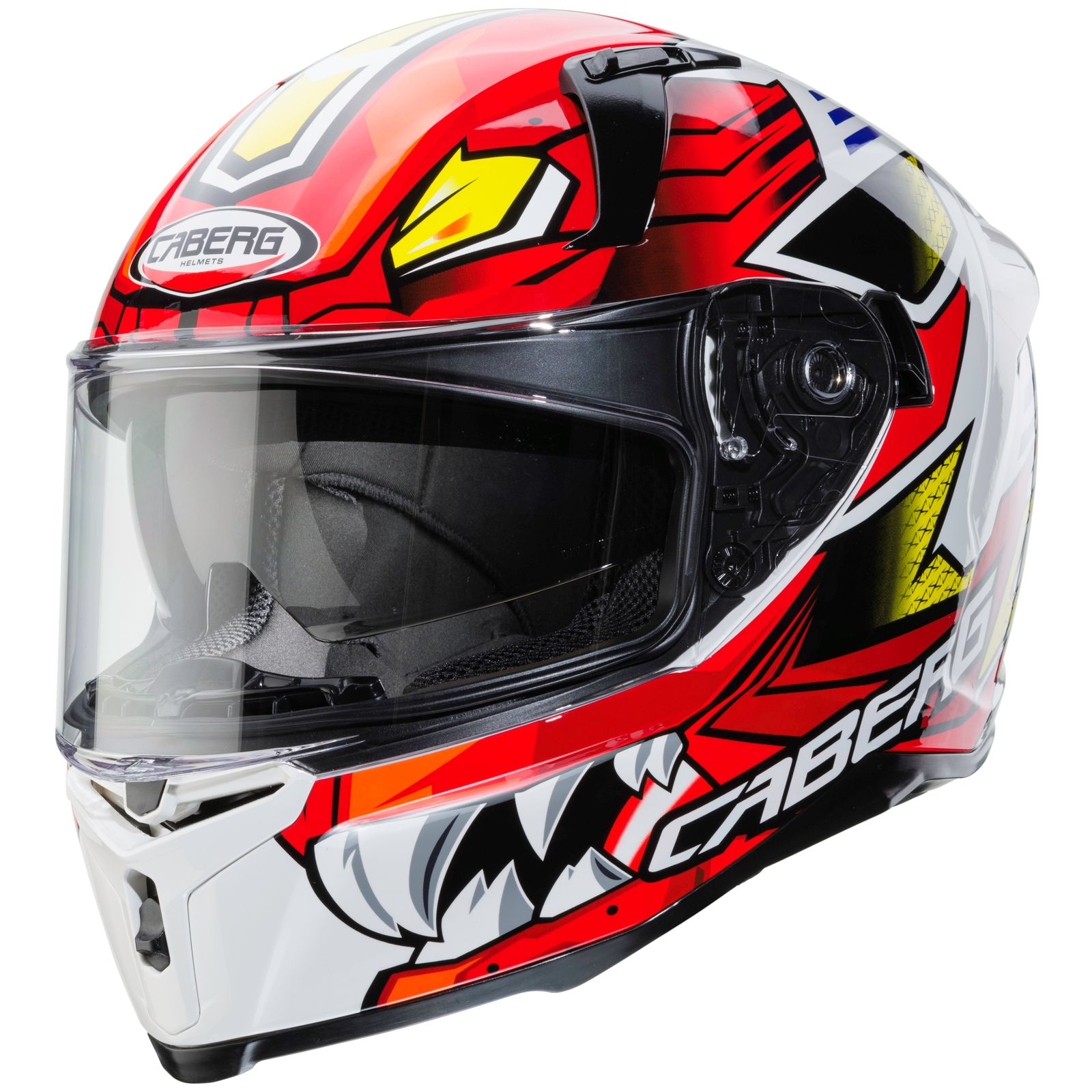 Caberg Helm Avalon Giga, wit/rood-geel