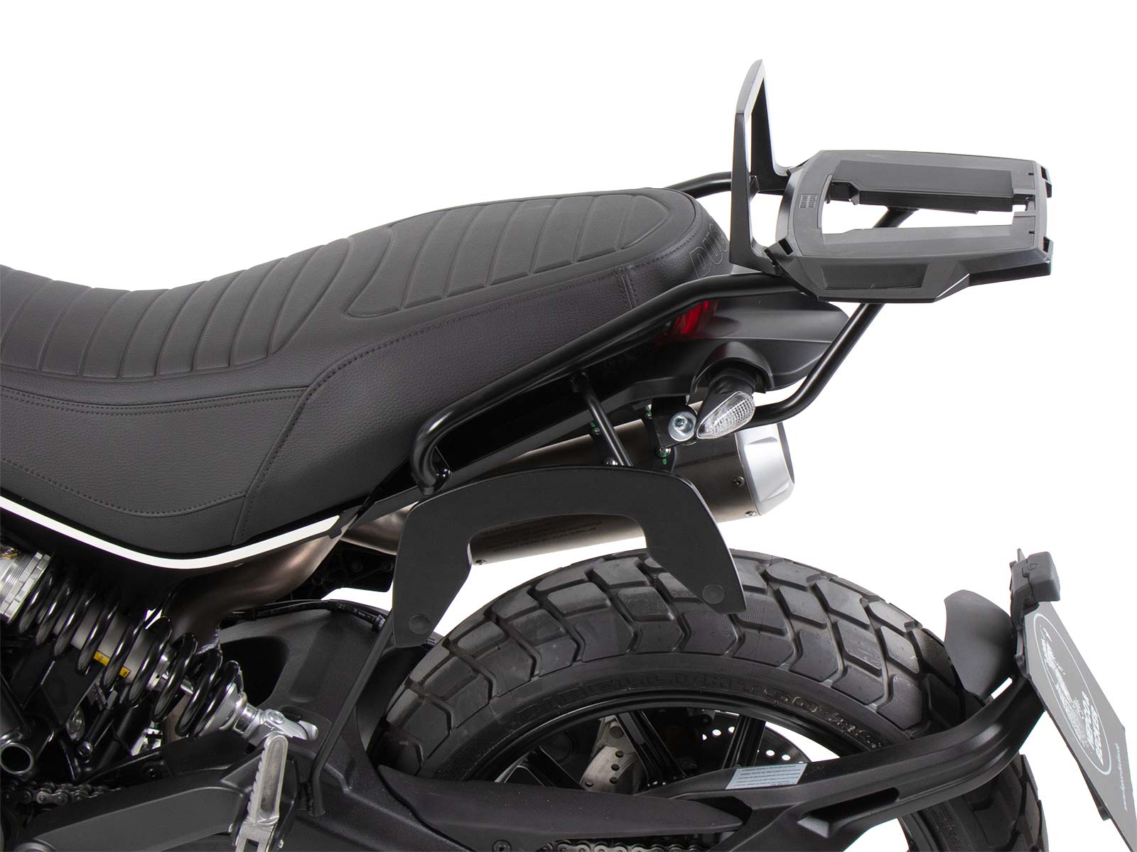 Alurack topkofferdrager zwart voor Ducati Scrambler 1100 Dark Pro /Pro /Sport Pro (21-24)