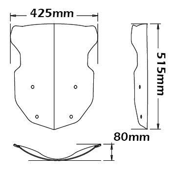 Hoog windscherm voor BMW R 1200 GS LC /Adventure LC, R 1200 Rallye, R 1250 GS