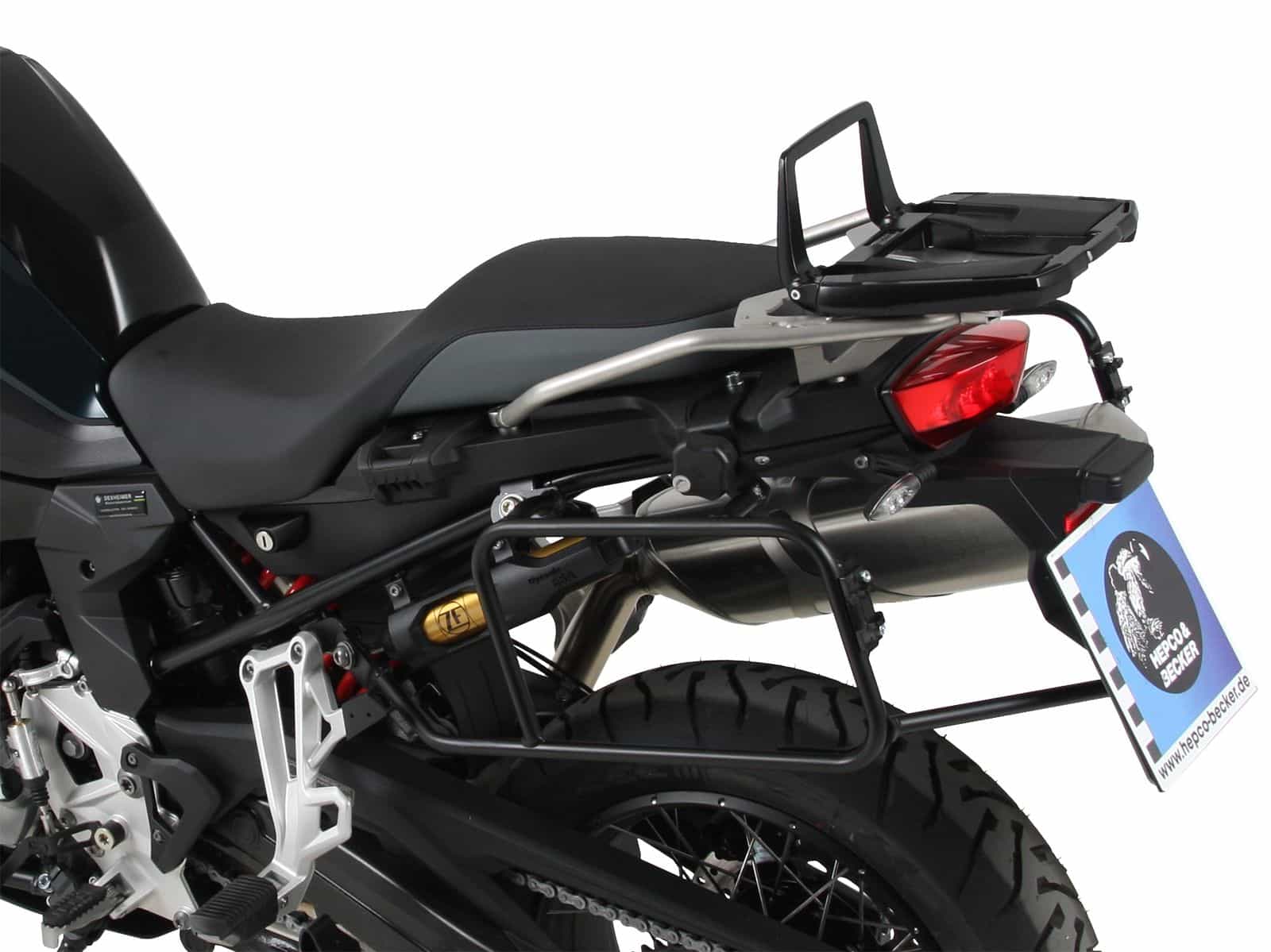 Alurack topkofferdrager zwart voor combinatie met origineel accessoire bagagerek voor BMW F 750 GS