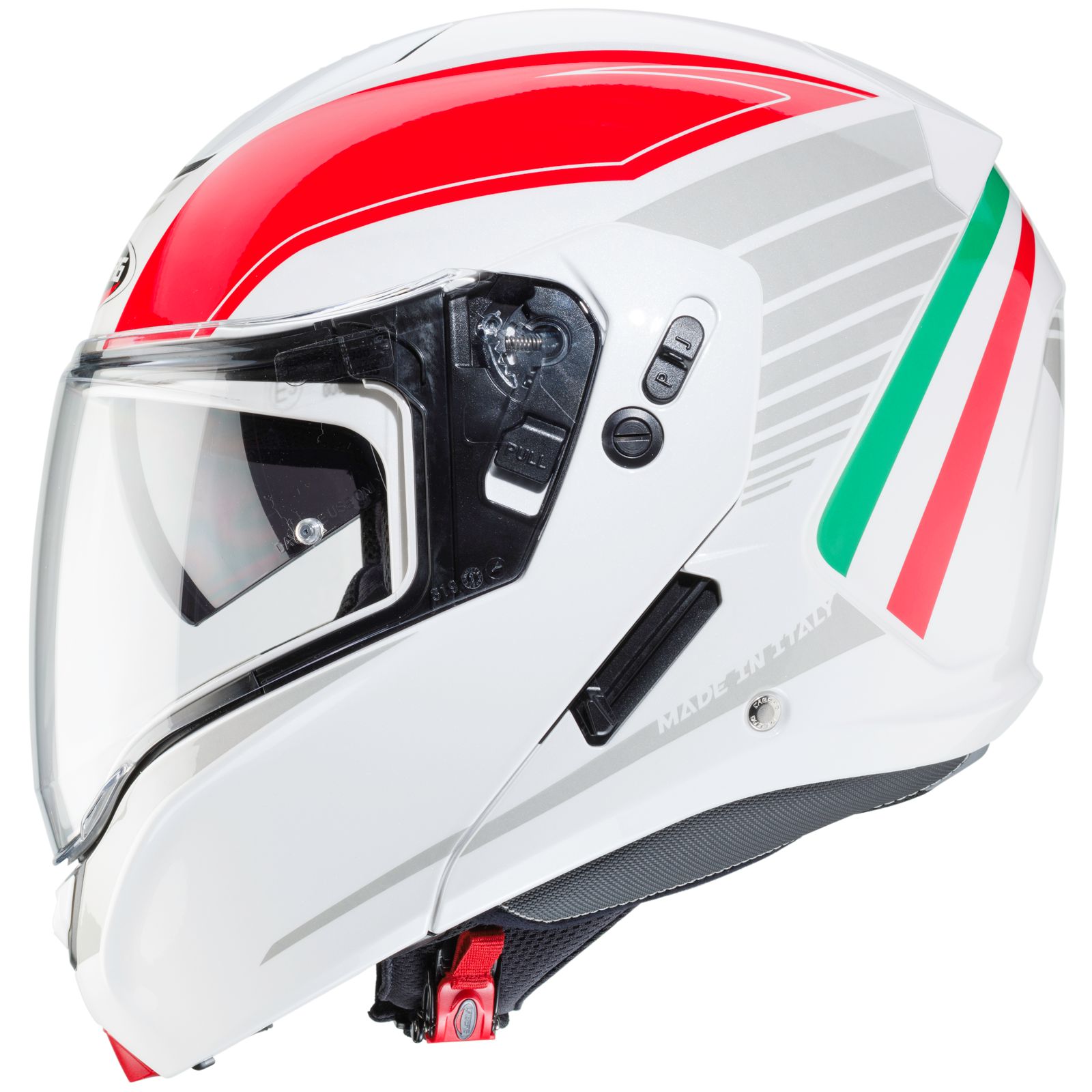 Caberg Helm Horus Tribute, wit/rood-groen