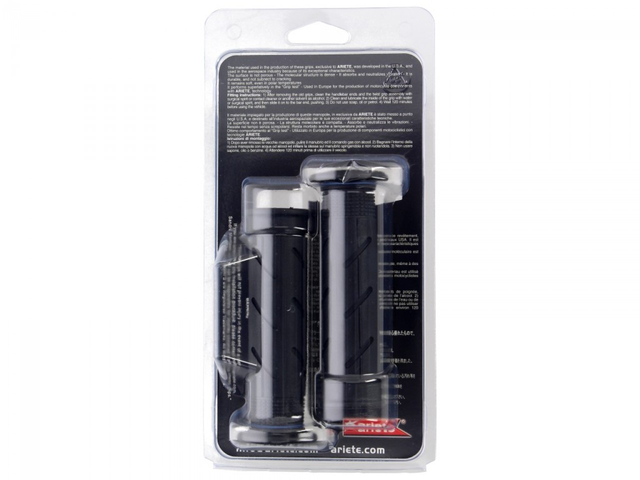 ariete rubberen handvatset open, lengte: 120 mm, zwart