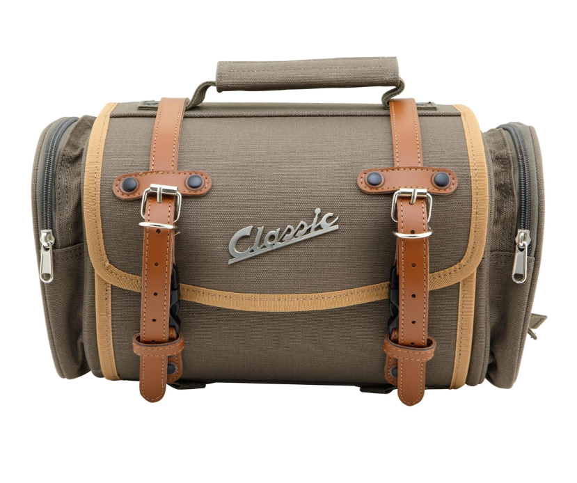Tas "Classic" klein voor Vespa, canvas, olijfkleurig