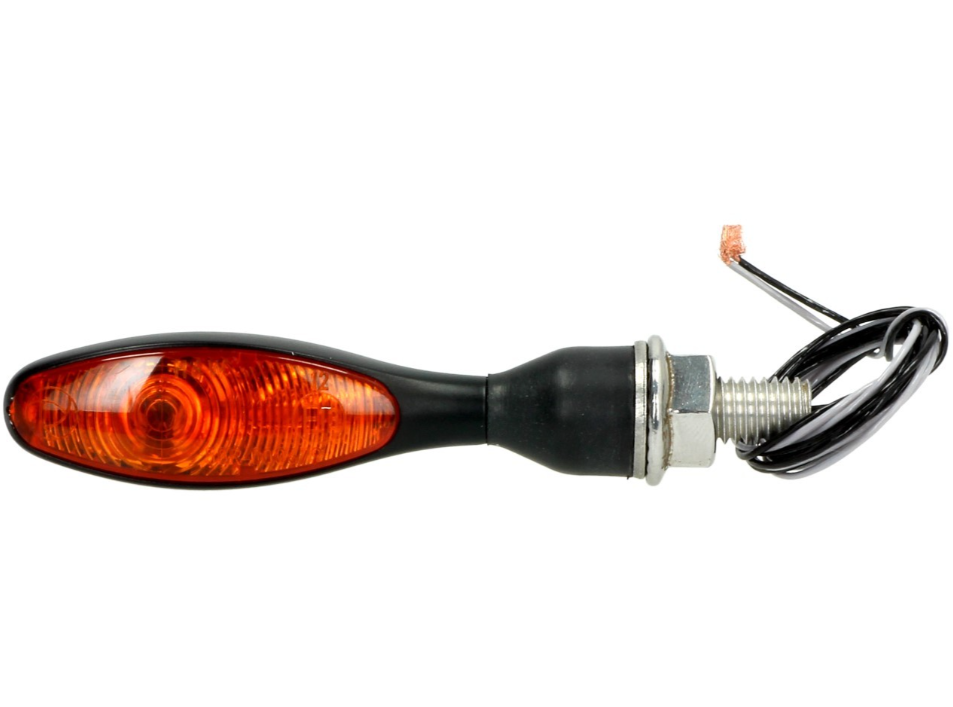 Kellermann indicator, Micro 1000 Halogeen, staal, halogeen, HR/HL, 12 V, 6 W, zwart satijn afwerking