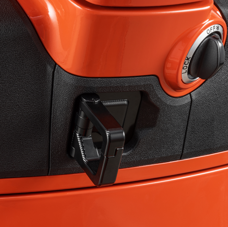 Bagagehaak voor Vespa GTS/GTS Super 125/300cc (`22-), aluminium, zwart geanodiseerd