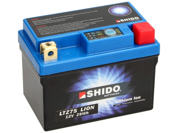Shido Batterij LTZ7S, 12 V, 2.4 A, Lithium-ion, 113x70x105 mm