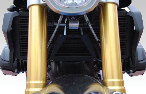 Radiateurbeschermer voor BMW R 1200 R (15-18), aluminium, zwart