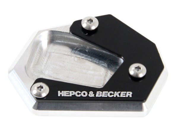 Zijstandaardplaat zilver/zwart voor Honda VFR 800 X Crossrunner (My.15-) Origineel Hepco & Becker