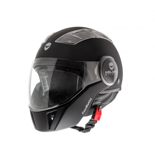 Helmo Milano Full Jet Helm, FuoriRotta, zwart, mat