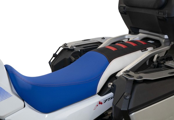Stoelhoes voor Honda XL 750 Transalp, blauw/wit/zwart met rode inzet
