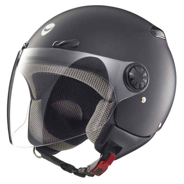 Helmo Milano Jet Helm, Oscuro, zwart, mat